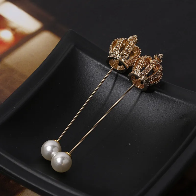 1 шт. Золотая Корона со стразами бутоньерка палочка жемчужина отворот булавка
