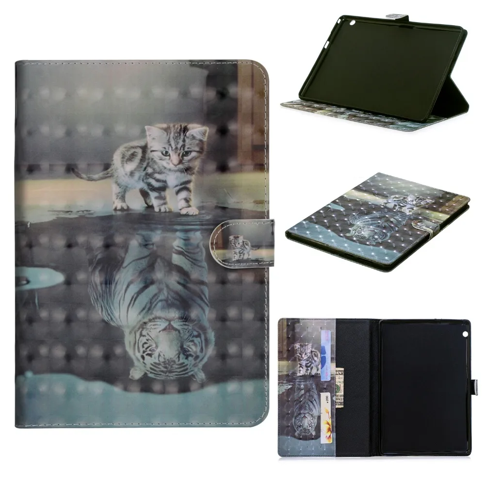 Чехол Wekays для Huawei MediaPad T3 10 женский 3D мультяшный чехол из искусственной кожи