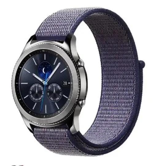 Браслет для Samsung galaxy watch active 42 46 Gear sport s2 s3 Neo Live zenwatch pebble time Ticwatch E/1/2/pro нейлоновый