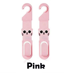 Pink 2 шт./лот Многофункциональная Универсальная автомобильная вешалка на подголовник заднего сиденья держатель крюк для сумки кошелек ткань для хранения продуктов авто крепеж зажим - Название цвета: Pink