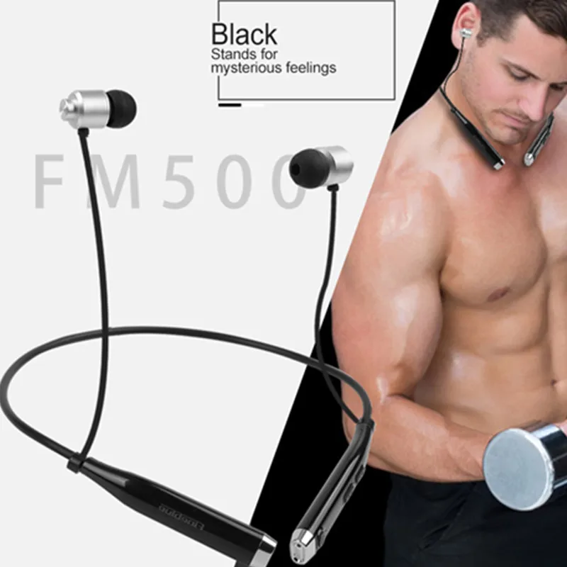 2018 Новый Fineblue FM-500i гарнитура Bluetooth Беспроводной Спорт стерео наушники музыка