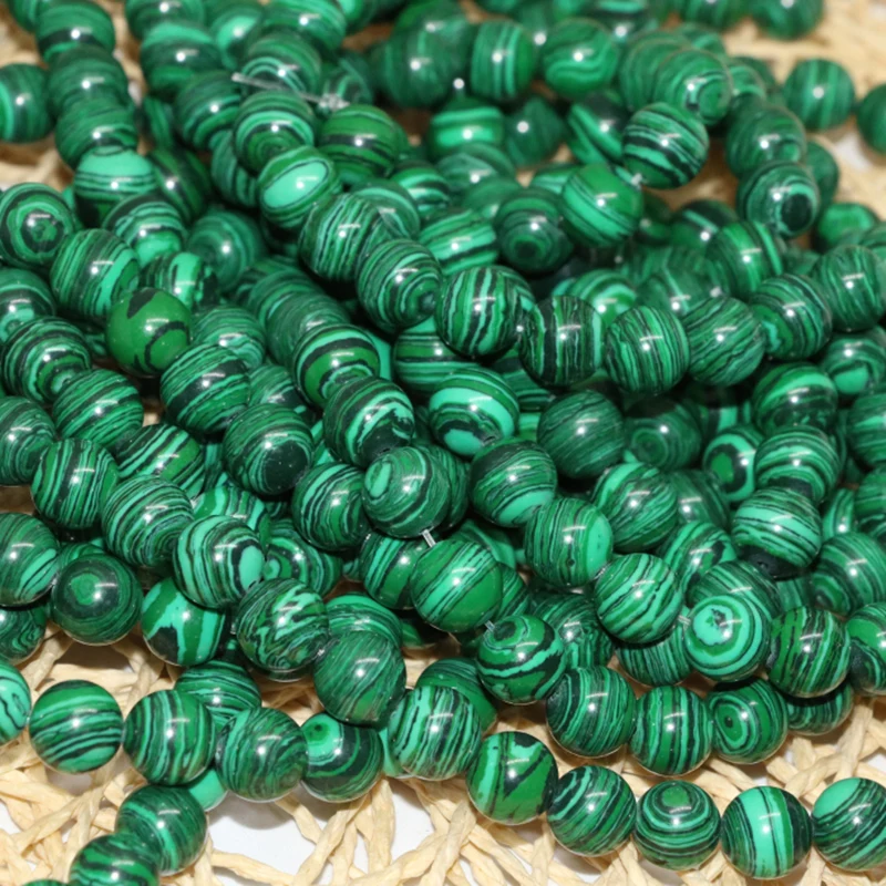 

Pretty round synthetic green malachite stone 2mm 4mm 6mm 8mm 10mm 12mm 14mm loose loose beads for jewelry making 15inch B368