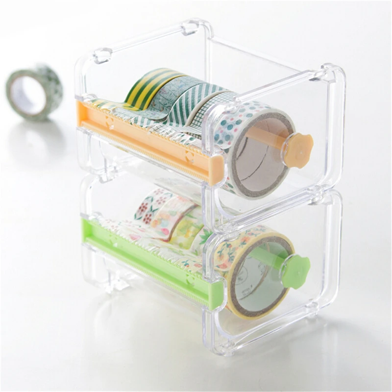 1 шт. бежевый цвет ленточный резак Васи TapeStorage OrganizerCutter OfficeTape расходные материалы