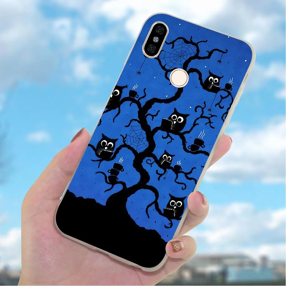 Мягкий чехол из ТПУ для телефона Redmi 6 Pro с животными совами 4X A2 A1 9se 4A 5 Plus 5A Prime 6A Note 7