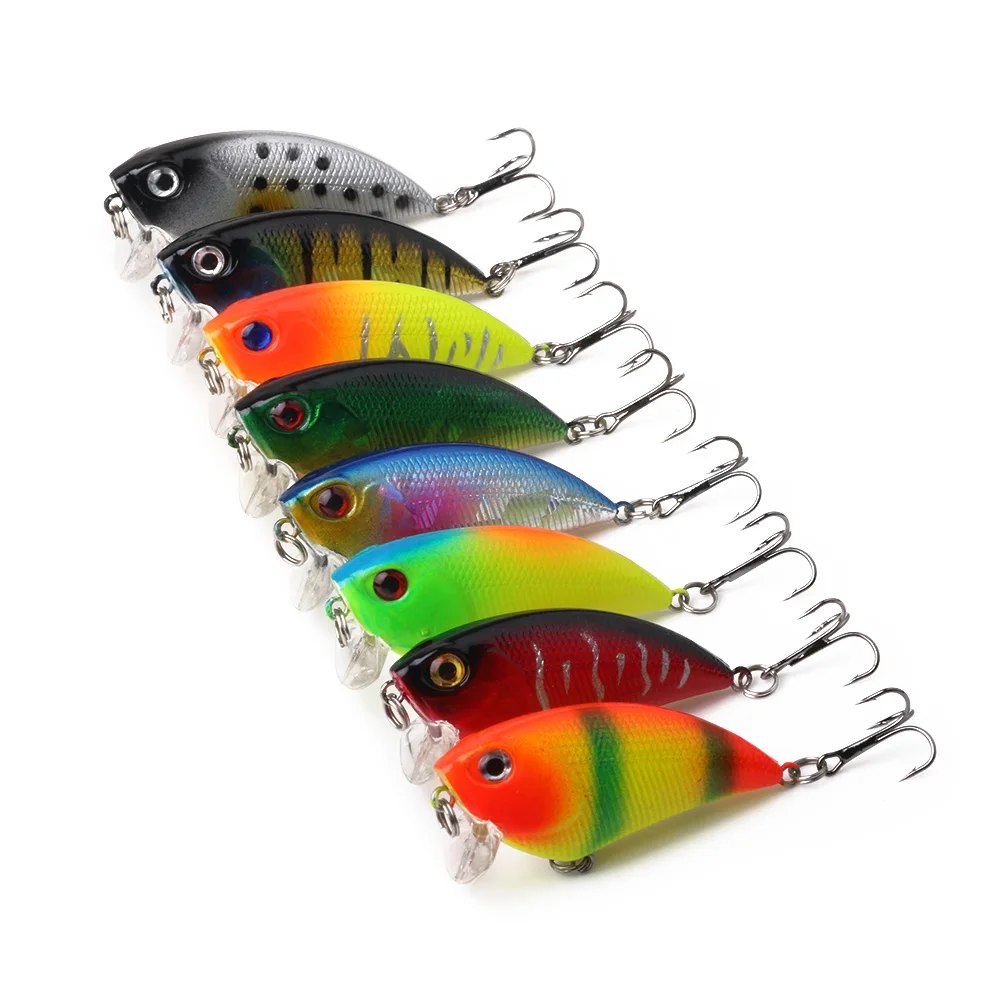 HENGJIA 8 шт Crankbait VIB рыболовные приманки твердый воблер искусственная приманка 5 см 6