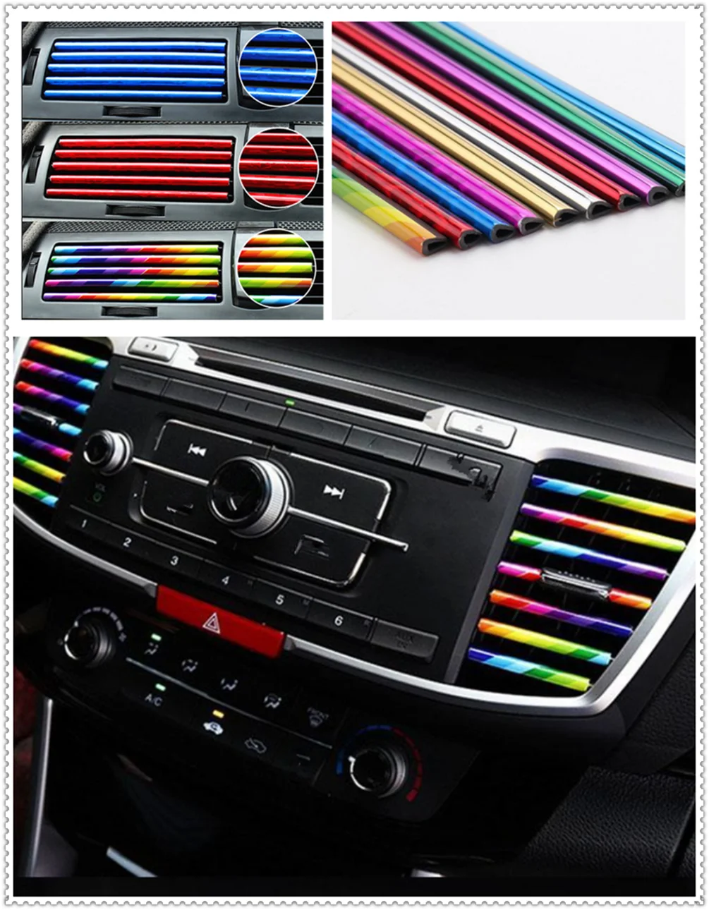 10 шт в форме автомобиля кондиционирования воздуха на выходе декоративные полосы