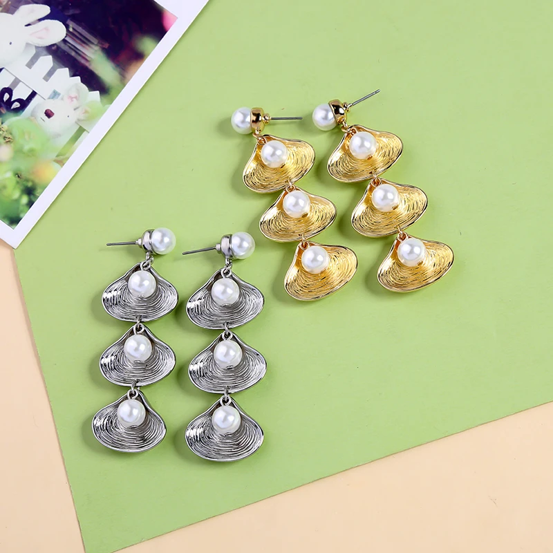 Женские винтажные серьги-подвески с искусственным жемчугом | Украшения и
