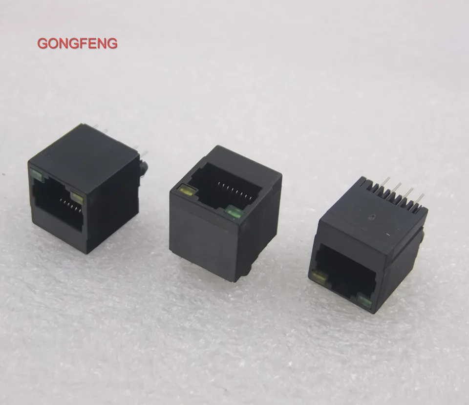 GONGFENG 200 шт. новый соединитель RJ45 пластиковый 5224 вертикальный светильник