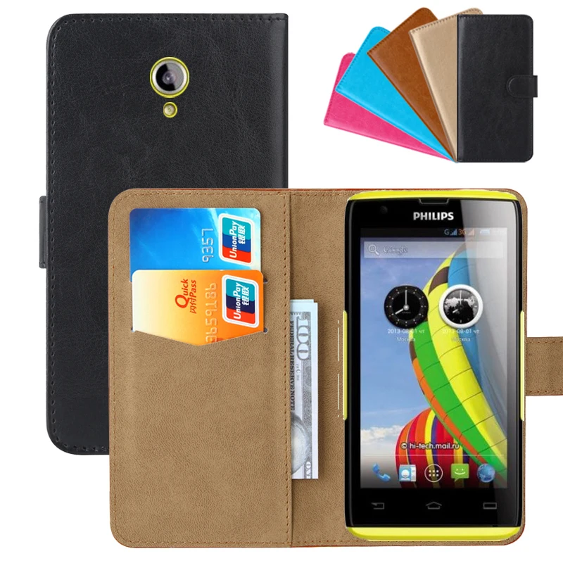

Luxury Wallet Case For Philips Xenium W6500 PU Leather Retro Flip Cover Magnetic Fashion Cases Strap