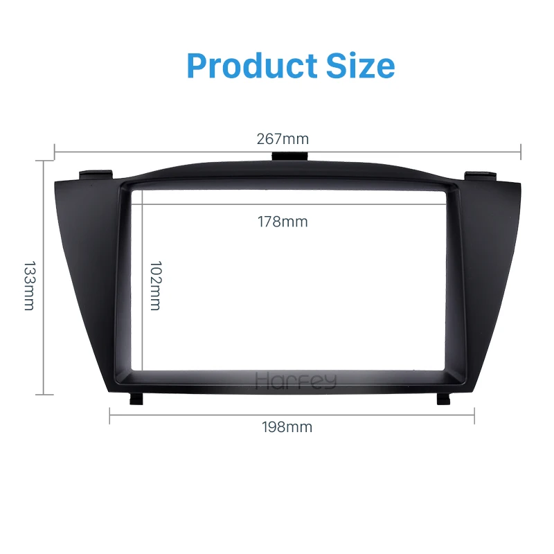 Harfey OEM потрясающий 2Din Fascia установка рамка DVD панель для 2010 HYUNDAI TUCSON IX35