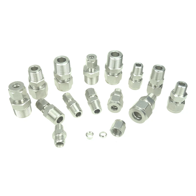 Компрессионный фитинг с двойным наконечником SS304 6 мм 8 10 12 трубка OD x 1/8 &quot1/4&quot 3/8