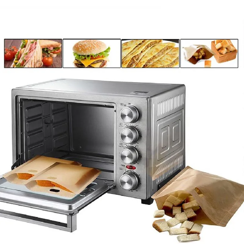 

2 шт./лот антипригарные пакеты для тостера, многоразовые жареные сэндвичи с сыром, хлеб, жареные пакеты, практичные кухонные принадлежности ...