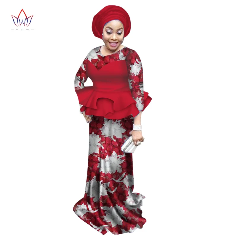 2017 summer african dresses for women Fashion Design dashiki dress bazin riche o-neck long lace natural 6xl WY1773 | Тематическая