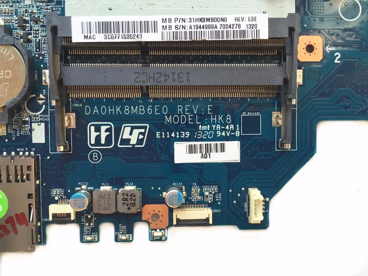 High Quality MB A1944999A For Sony Vaio SVF142 SVF14 Laptop Motherboard DA0HK8MB6E0 REV:E N14P-GV2-S-A1 DDR3 100% Tested | Компьютеры и