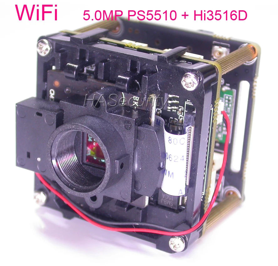 WiFi 5.0MP Интеллектуальный анализ H.265/H.264 1/1. 2," PS5510+ Hi3516D IP CCTV камера Модуль платы блока программного управления(дополнительные части