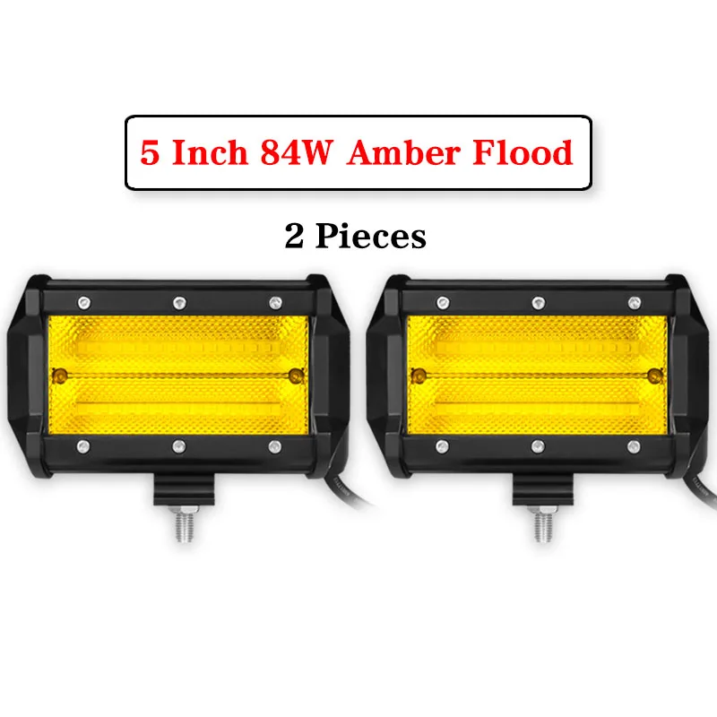 2 pcs VISORAK " 84 Вт светодиодный рабочий светильник бар Offroad светодиодный туман светильник для внедорожных автомобилей джип 4x4 4WD ATV внедорожник грузовик светодиодный вождения светильник - Цвет: 2 pcs
