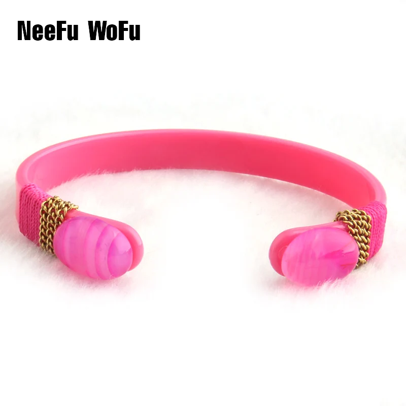 NeeFuWoFu браслет оптовая торговля над леопардовым тигром смолы камень браслеты