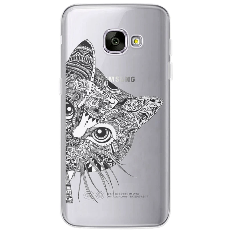 For Samsung Galaxy A3 A5 2016 2015 2017 prime J1 J2 J3 J5 J7 G530H S8/plus Note 8 TPU Silicon Cat Mandala Coque Cover Case L000 |