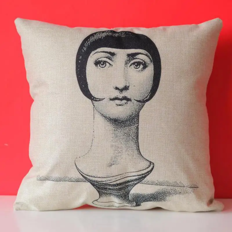 Европейский стиль Подушка fornasetti Piero Coussins персонаж книга абстрактное искусство креативное украшение подушки для офисного стула