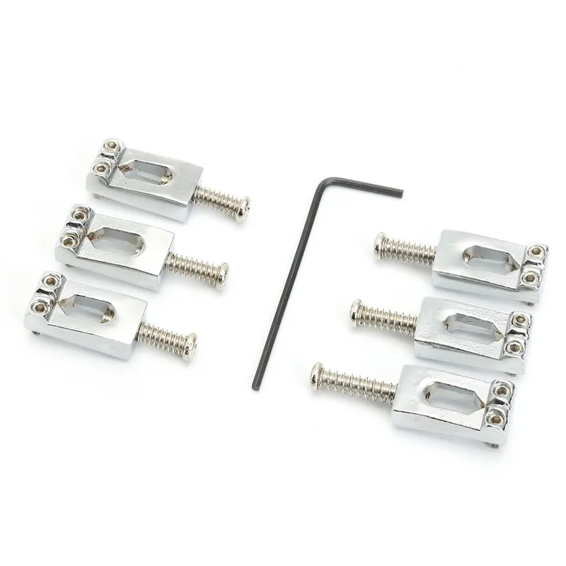 Зебра 6 шт./компл. набор гитарных басов Callaham Strat Bridge Saddles с отверткой для винтажных