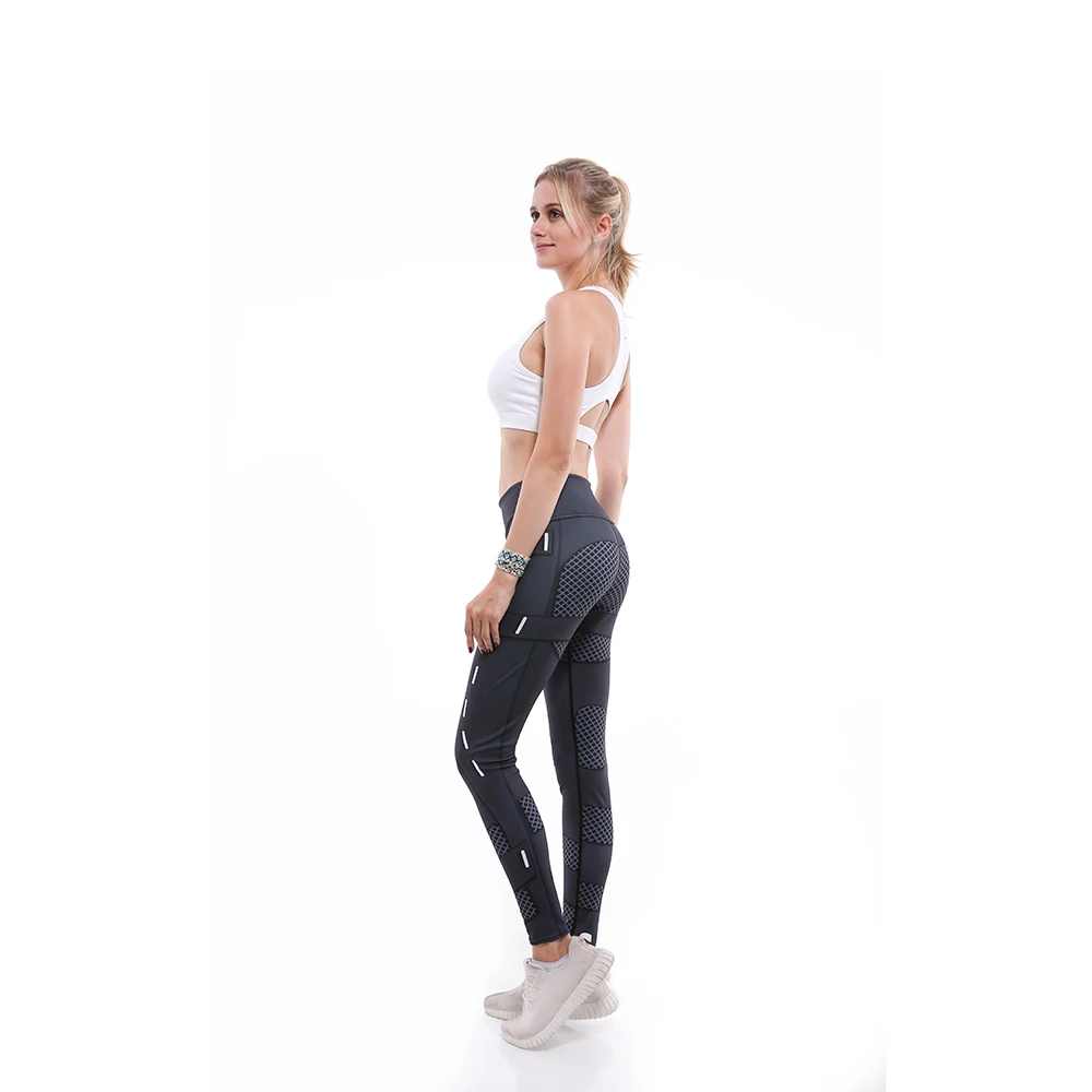 Фото Buteefull штаны с высокой посадкой Фитнес Леггинсы 3D темно машина для нанесения Buteefull штаны с высокой посадкой Фитнес Леггинсы 3D темно машина для нанесения