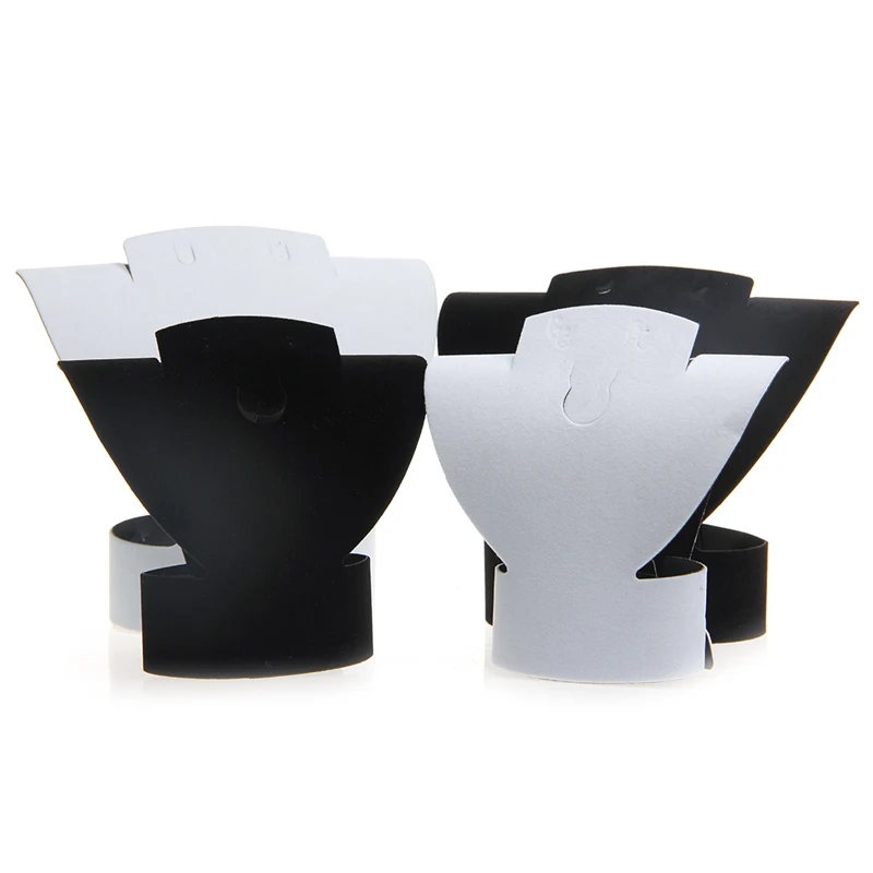 Складной бархатный Держатель для ювелирных изделий ожерелья бюста серег