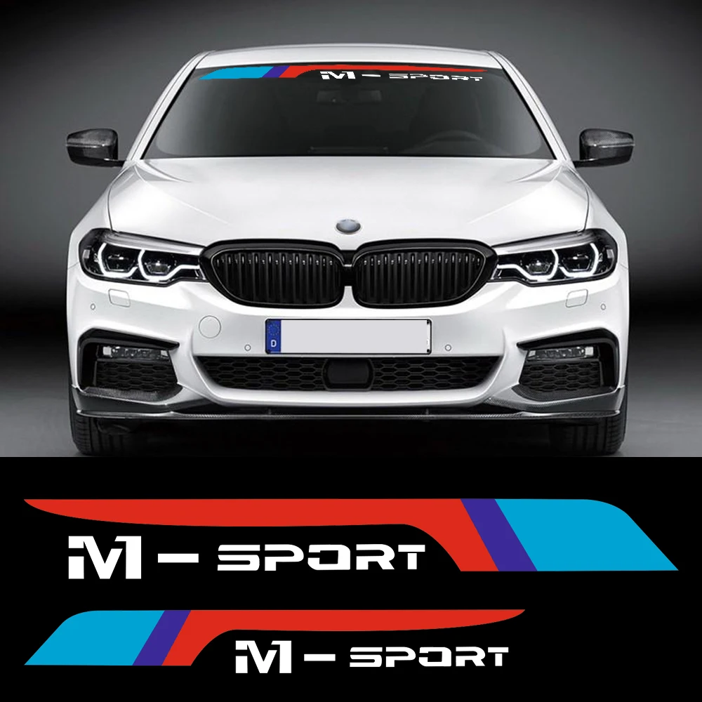 Стайлинг автомобиля M Sport 2018 наклейка на лобовое стекло спереди и сзади для BMW e46 e39