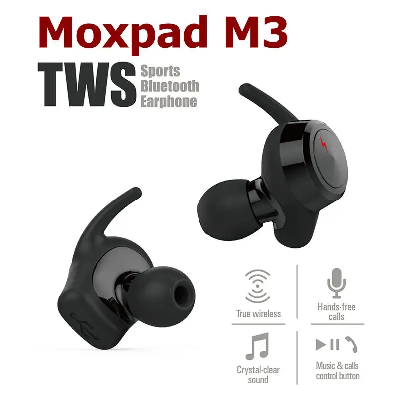 Оригинальные спортивные мини наушники Moxpad M3 с Bluetooth настоящие беспроводные