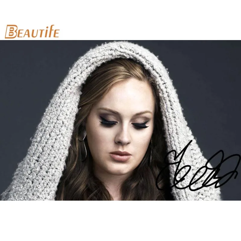 Изготовленный На Заказ Adele плакат ткань Шелковый украшения дома настенный
