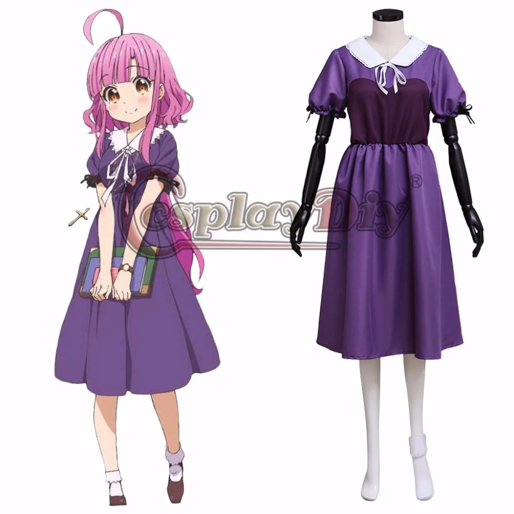 Платье Sakura Megumi Pruple костюм для косплея аниме Gakkou Gurashi Gilr платье в консервативном