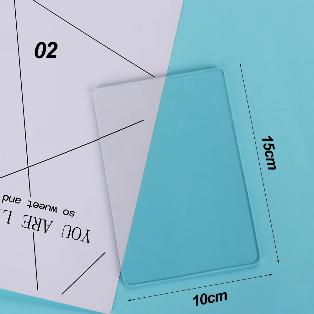 10*10 см/10*15 см DIY акриловые прозрачные тисненые режущие штампы сменная пластина для