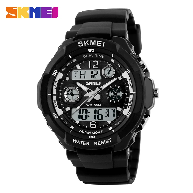 Цифровые часы SKMEI 1060 с двойным дисплеем хронограф светодиодные спортивные