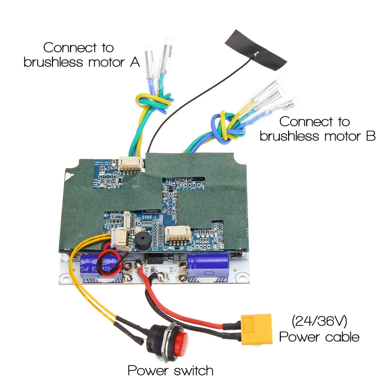 24 V/36 V 2,4G Электрический двойной привод контроллер скейтборда+ пульт дистанционного управления для бесщеточного двигателя постоянного тока Лонгборд скутеры скейтборды