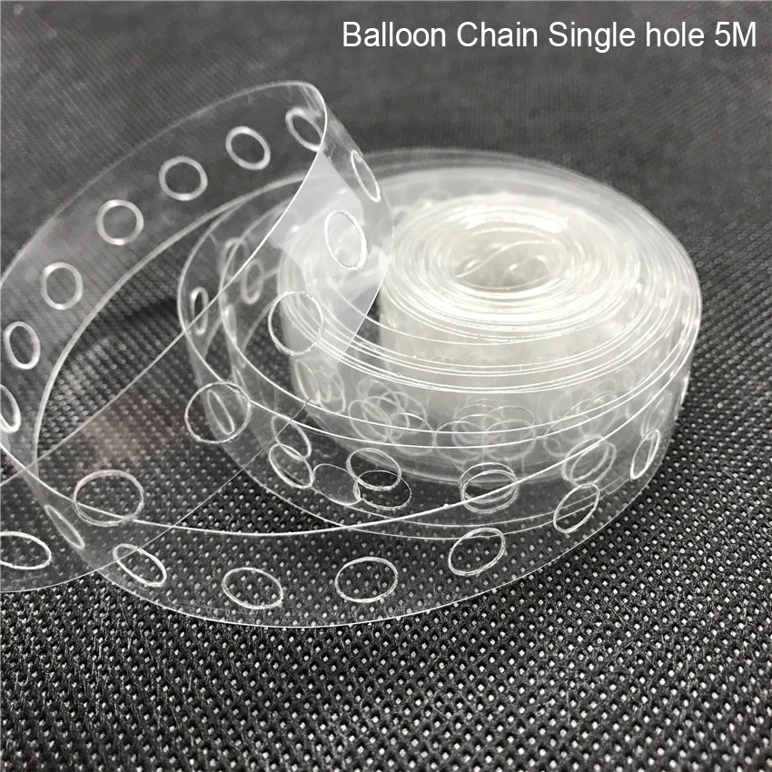 5m Single hole Chain Баллоны и аксессуары пластиковая цепочка для воздушных шаров Шар АРКА свадебное украшение день рождения украшения фон шар колонна - Цвет: 5m Single hole Chain