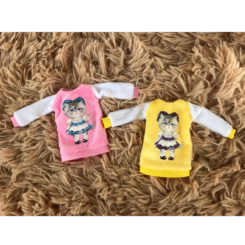 1 шт. плюшевый длинный свитер с рисунком кота для 1/6 Blyth Licca кукла azone аксессуары