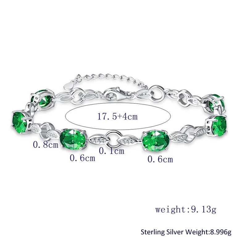 Браслеты из серебра 8 99 пробы с изумрудами 925 г|bracelets & bangles|bracelet brandbracelet bracelet |