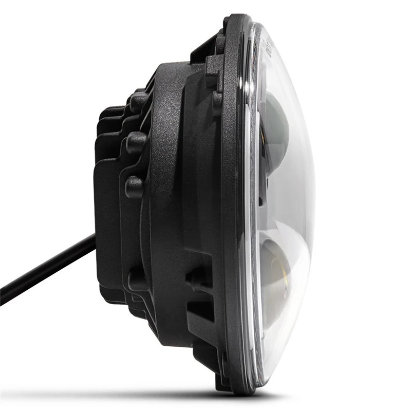 Для Land Rover 90/110 Defender RGB Halo 7-дюймовые светодиодные фары для Jeep Wrangler JK Phone App control Headlight