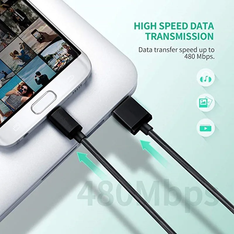 Кабель Micro USB для быстрой зарядки Android кабель и синхронизации данных Xiaomi hauwei nokia zte