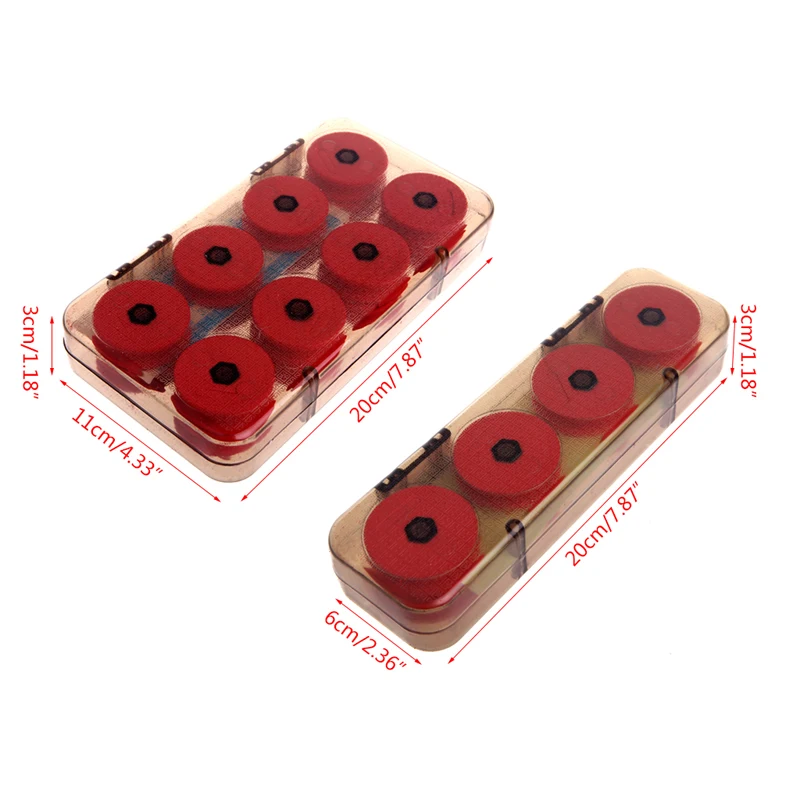 

OOTDTY 8/16Pcs Foam Winding Board Fishing Line Shaft Bobbin Spools Tackle Box Red Lines Fishing Line Spools for fishing