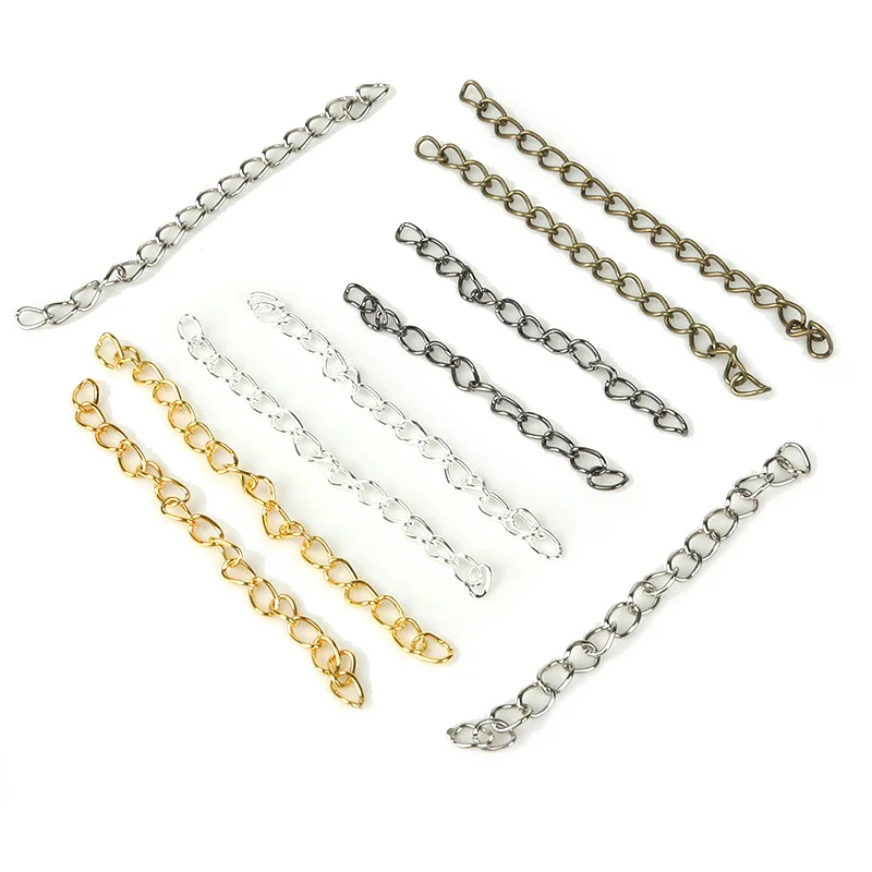 100 шт./лот смешанные удлинители и расширения ювелирных цепей/удлинитель хвоста
