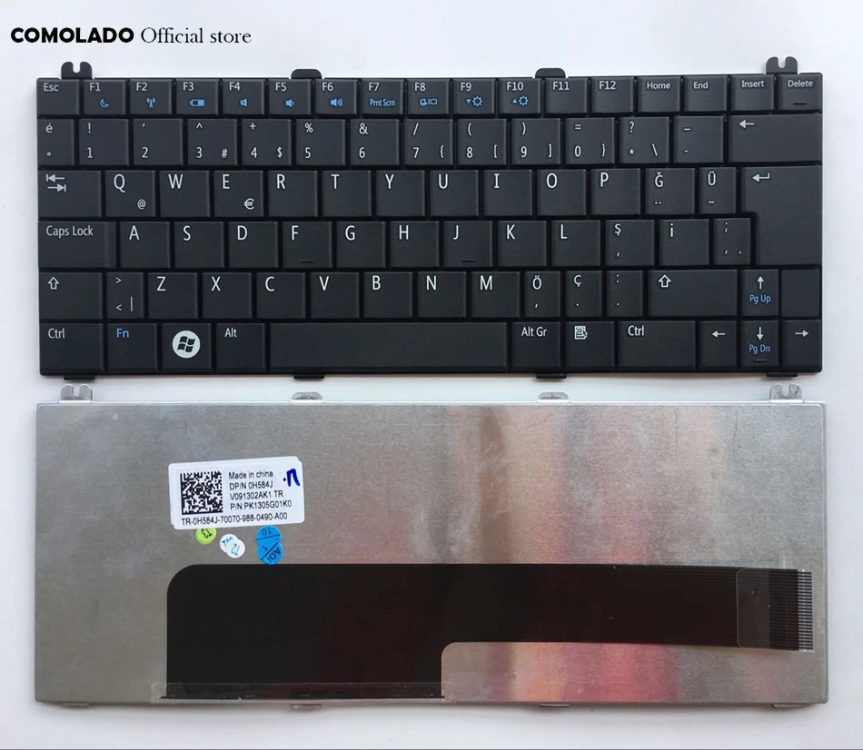 TR турецкая Клавиатура для ноутбука DELL MINI12 12 1210 черная клавиатура