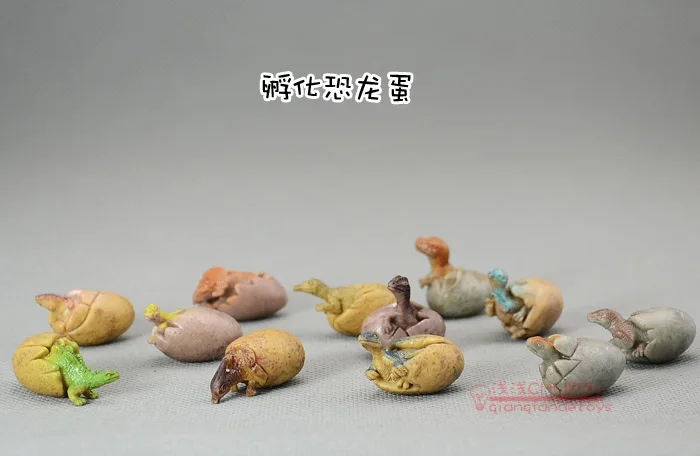12 шт./компл. однотонные модели игрушек украшение в виде Яйца динозавра 3 см |