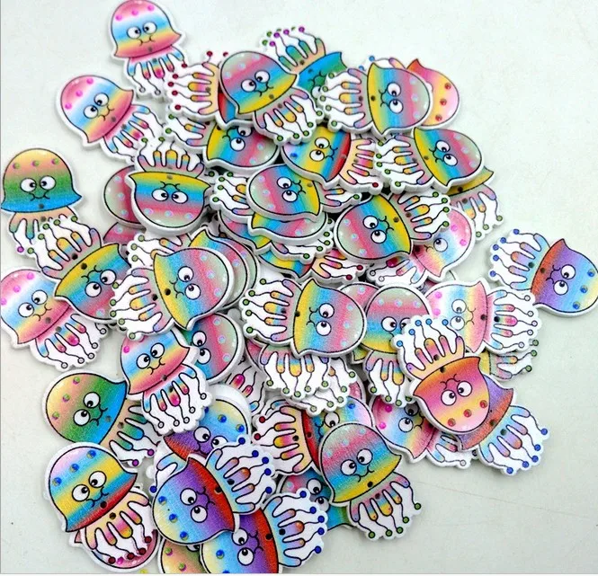 50 шт. декоративные деревянные пуговицы в виде Медузы|buttons decorative|wooden buttonsdecorated wooden