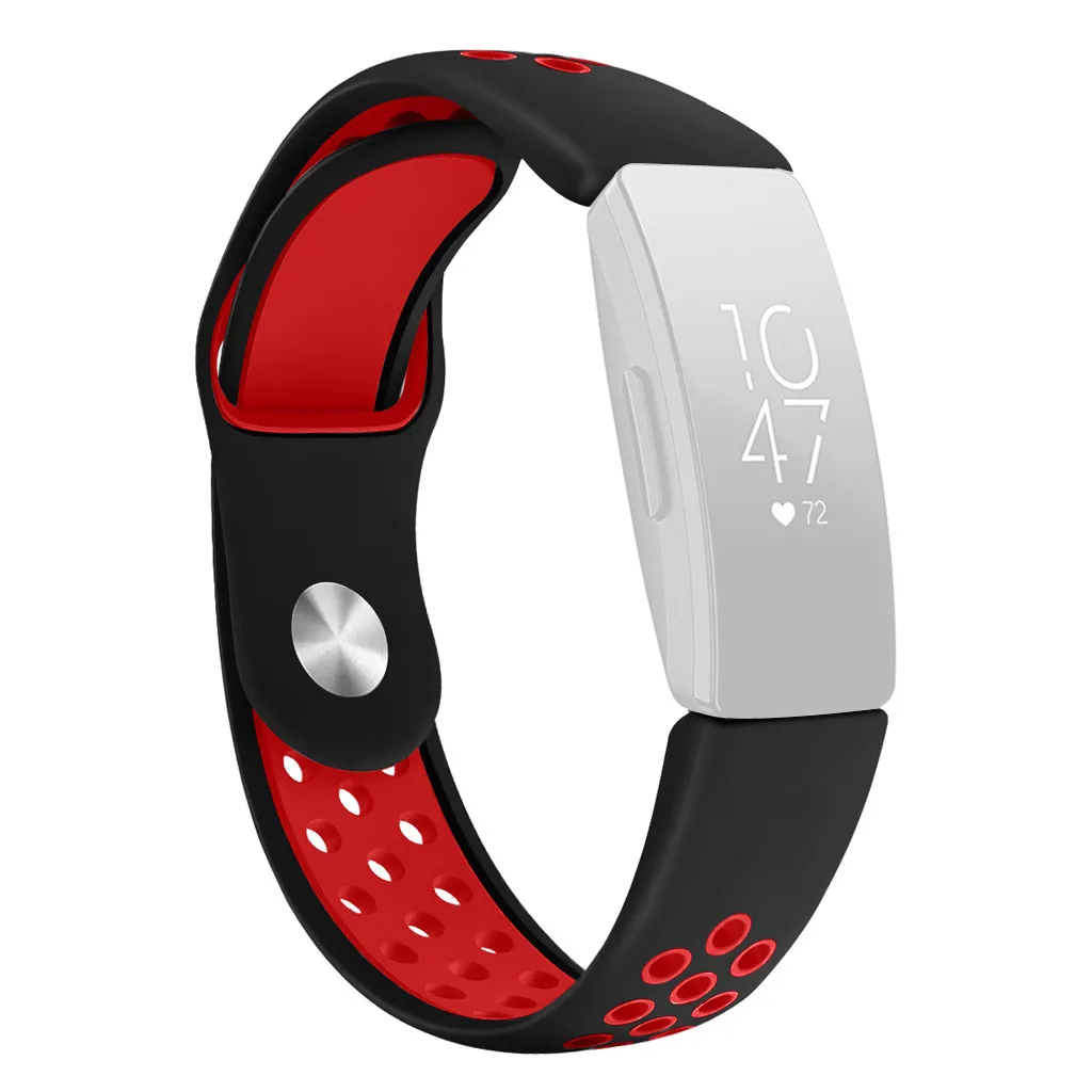Двойной цвет силиконовый ремешок для Fitbit Inspire HR умный Браслет Inspire дышащие силиконовые аксессуары