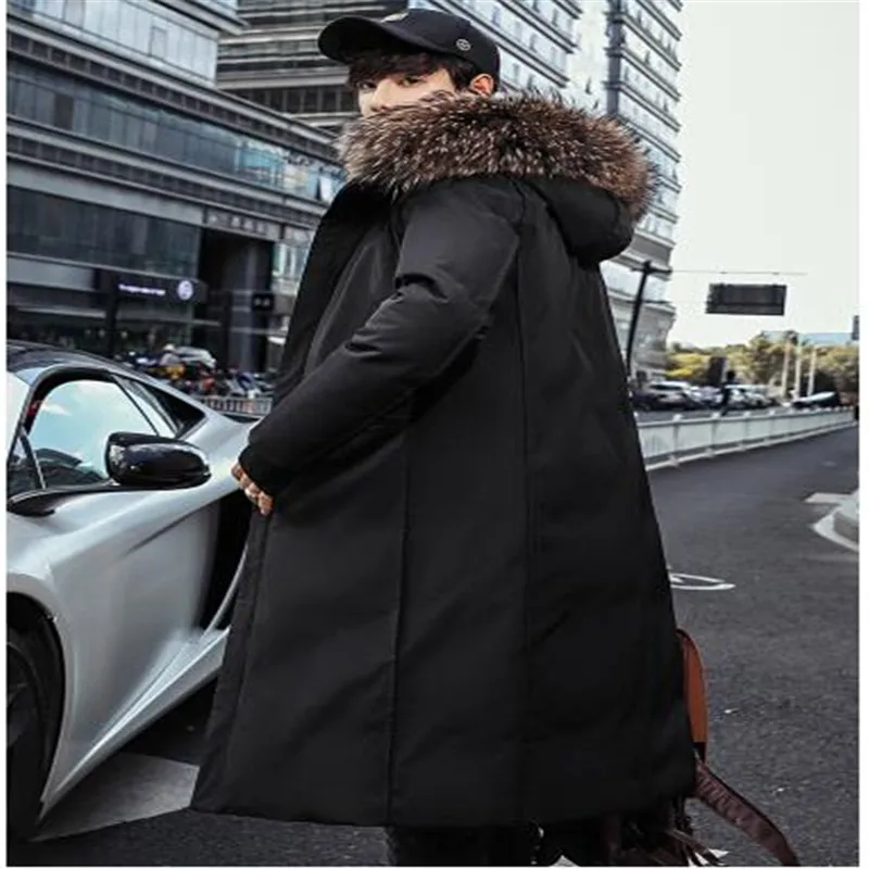 Winter Coat Men Long Down Jacket Mens Clothing Streetwear Thick Jackets Fur Collar Coats Parka Chaqueta Hombre Invierno | Мужская одежда