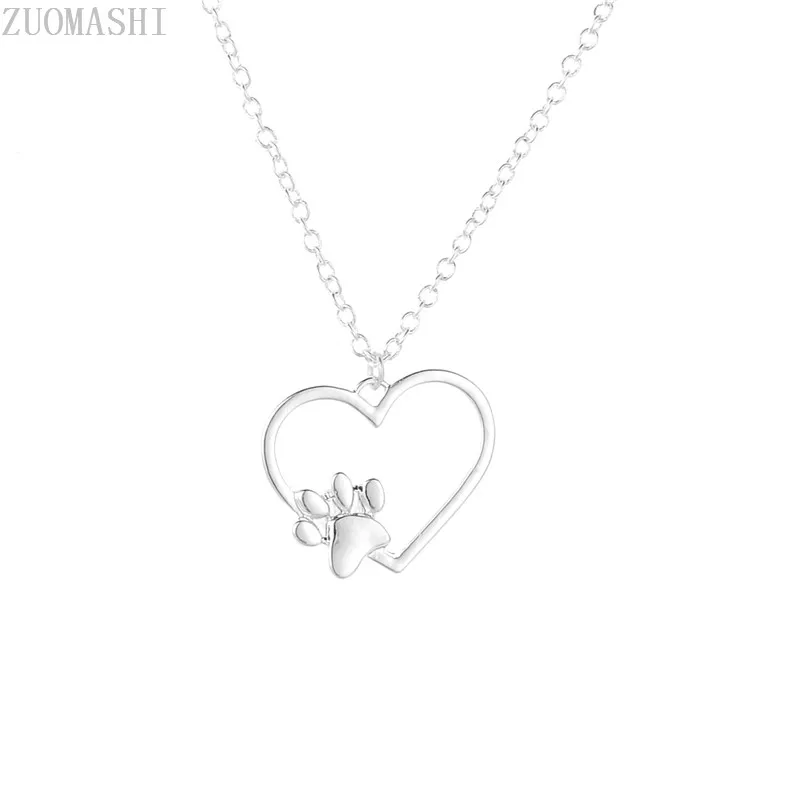 Браслет женский Собачья лапа с принтом в виде сердца|Ожерелья подвеской| |