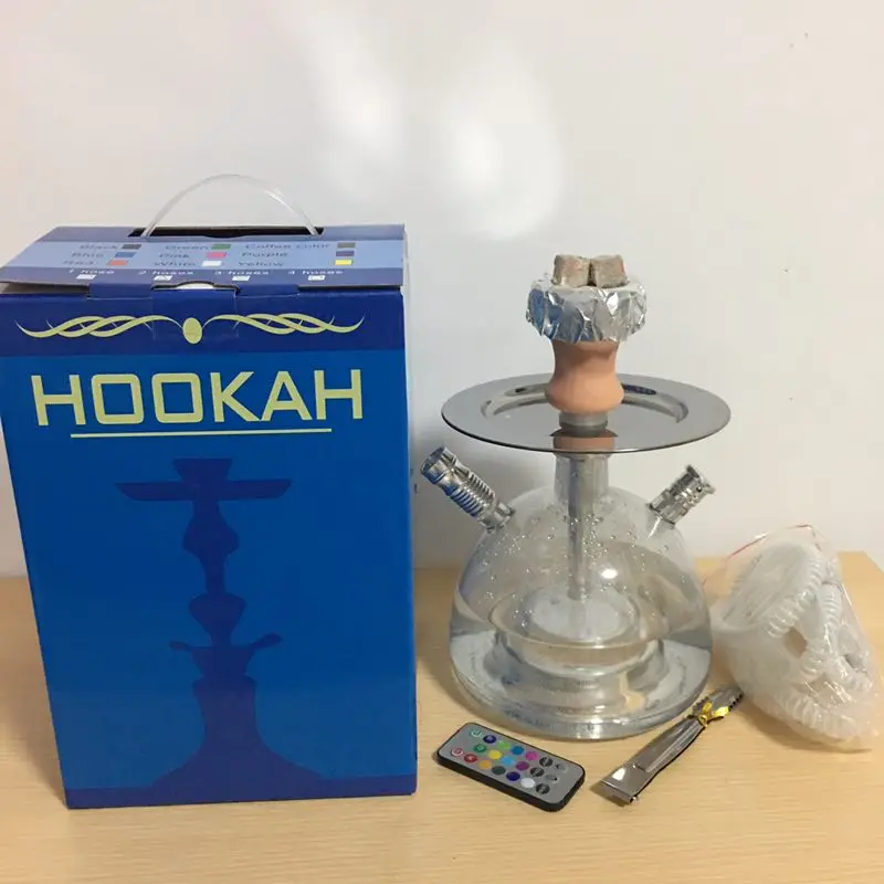 1 комплект кальяна Белый Акрил кальян дистанционного многоцветный светодиодный