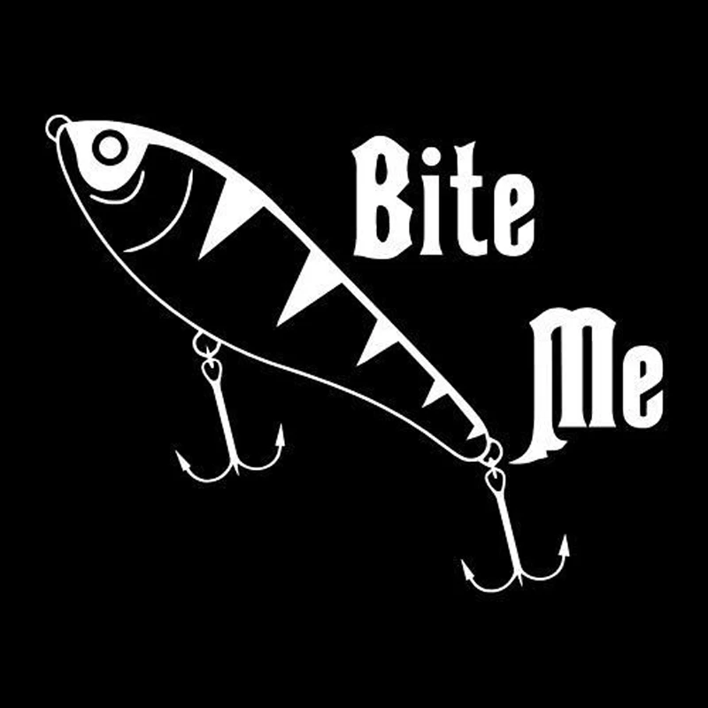 30cm Bite Me Fishing Fish Fashion Car Styling Stickers Decals Accessories Vinyl 6ZF-022 | Автомобили и мотоциклы