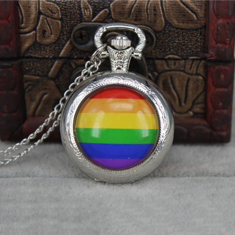 Gay карманные часы ожерелье винтажный серебристый металлический кулон длинная