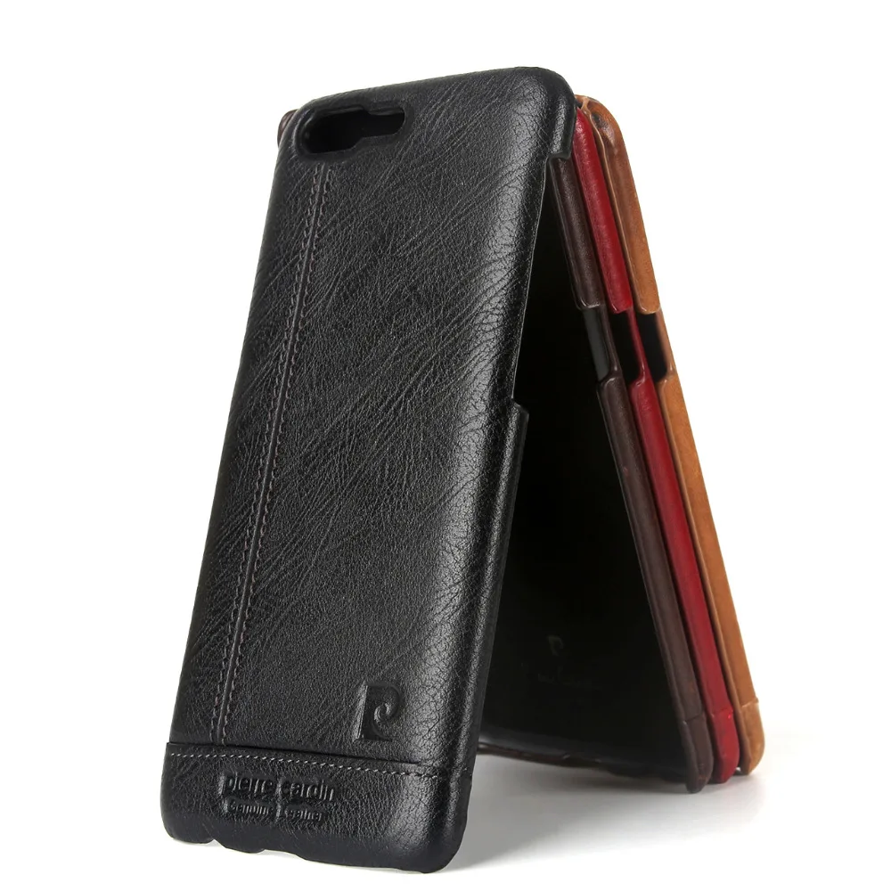 Твердая задняя крышка Pierre Cardin из натуральной кожи для One Plus 5 чехол Oneplus модный